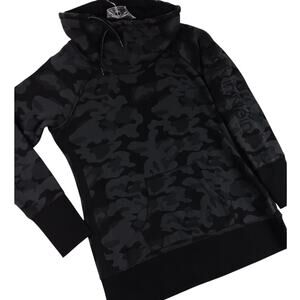 Calvin Klein Performance Scuba Pullover‎ Womens XL Dark Camo Embroidered Sleeve